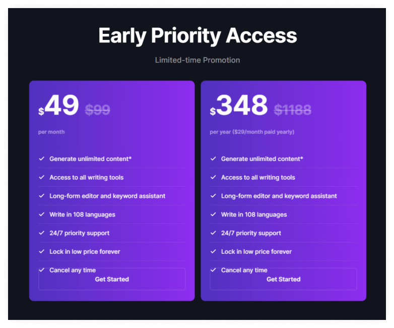 WordHero pricing