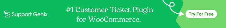 Support Genix Support ticket plugin for Woocommerce banner