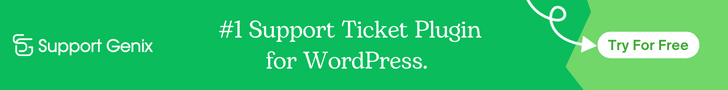 Support Genix Support Ticket Plugin for WordPress banner