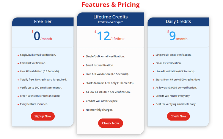 reoon email verifier pricing