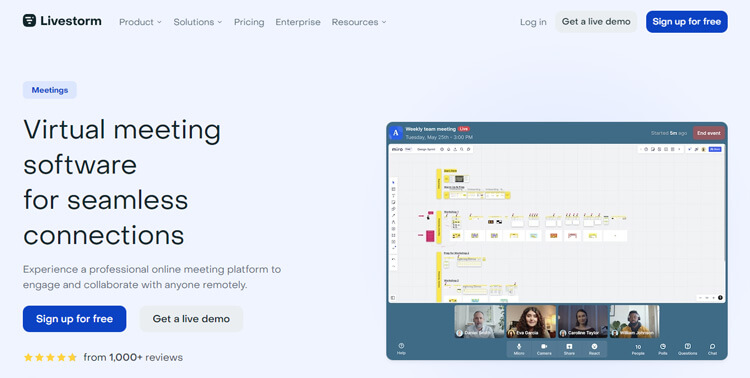 Livestorm Virtual meeting software